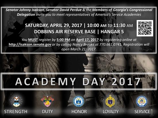 Loudermilk to Join Senator Isakson for Annual U.S. Military Service Academy Day