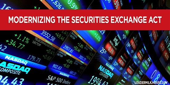 Rep. Loudermilk Introduces Legislation to Modernize the Securities Exchange Act
