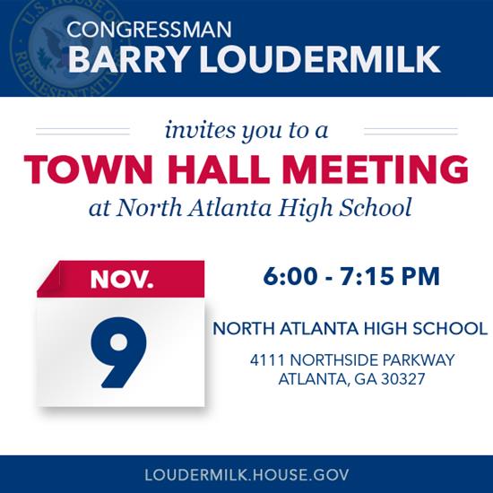 Rep. Barry Loudermilk to Host Fulton County Town Hall