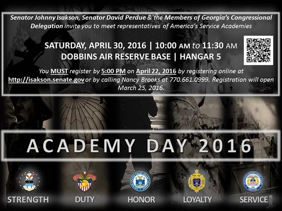 Rep. Loudermilk to Join Members of Georgia Delegation in Hosting Service Academy Day